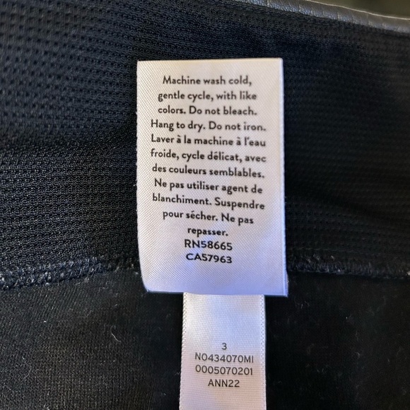 Nordstrom Black Faux Leather Pants - Picture 3 of 4